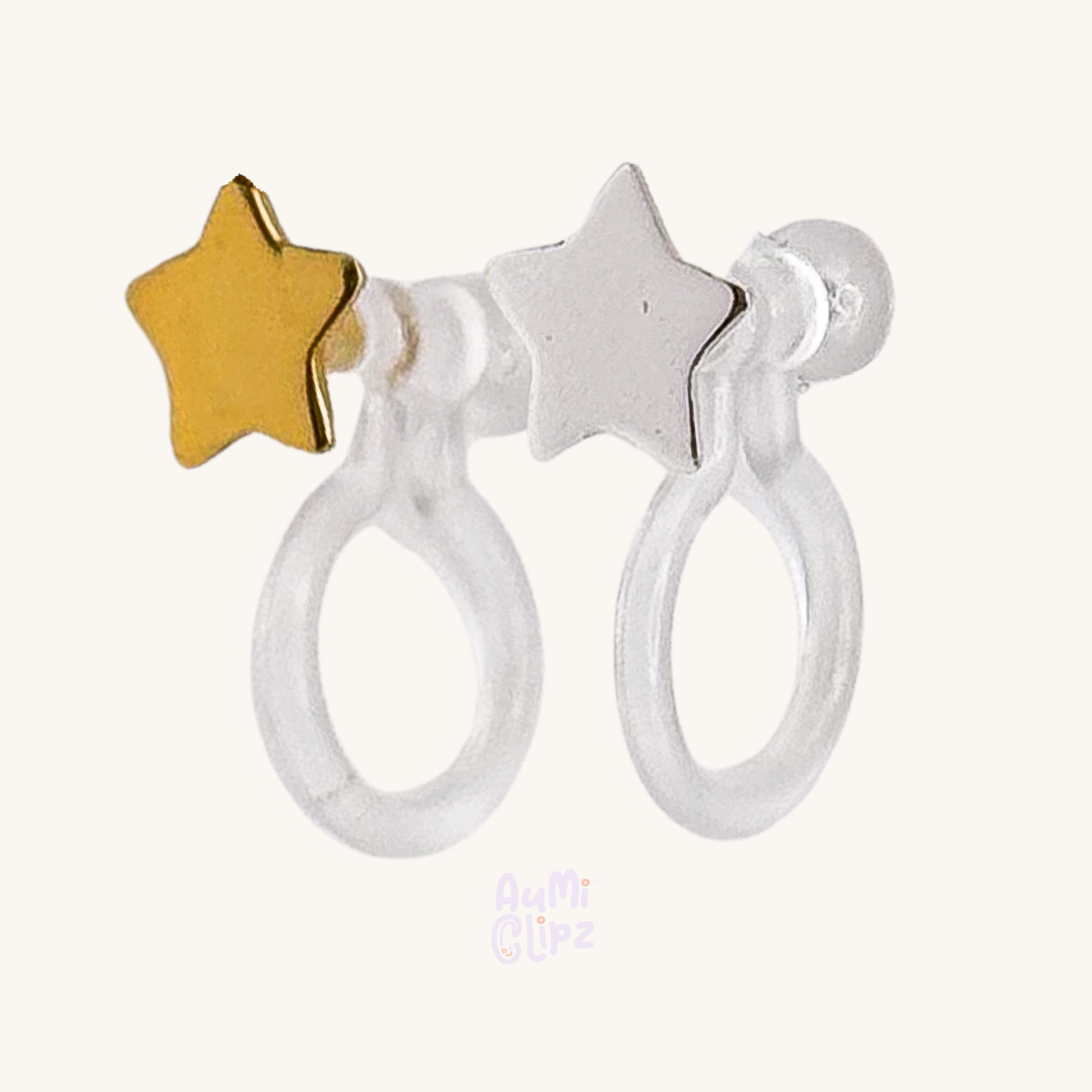 Star ear clips for children – Painless without ear piercings
