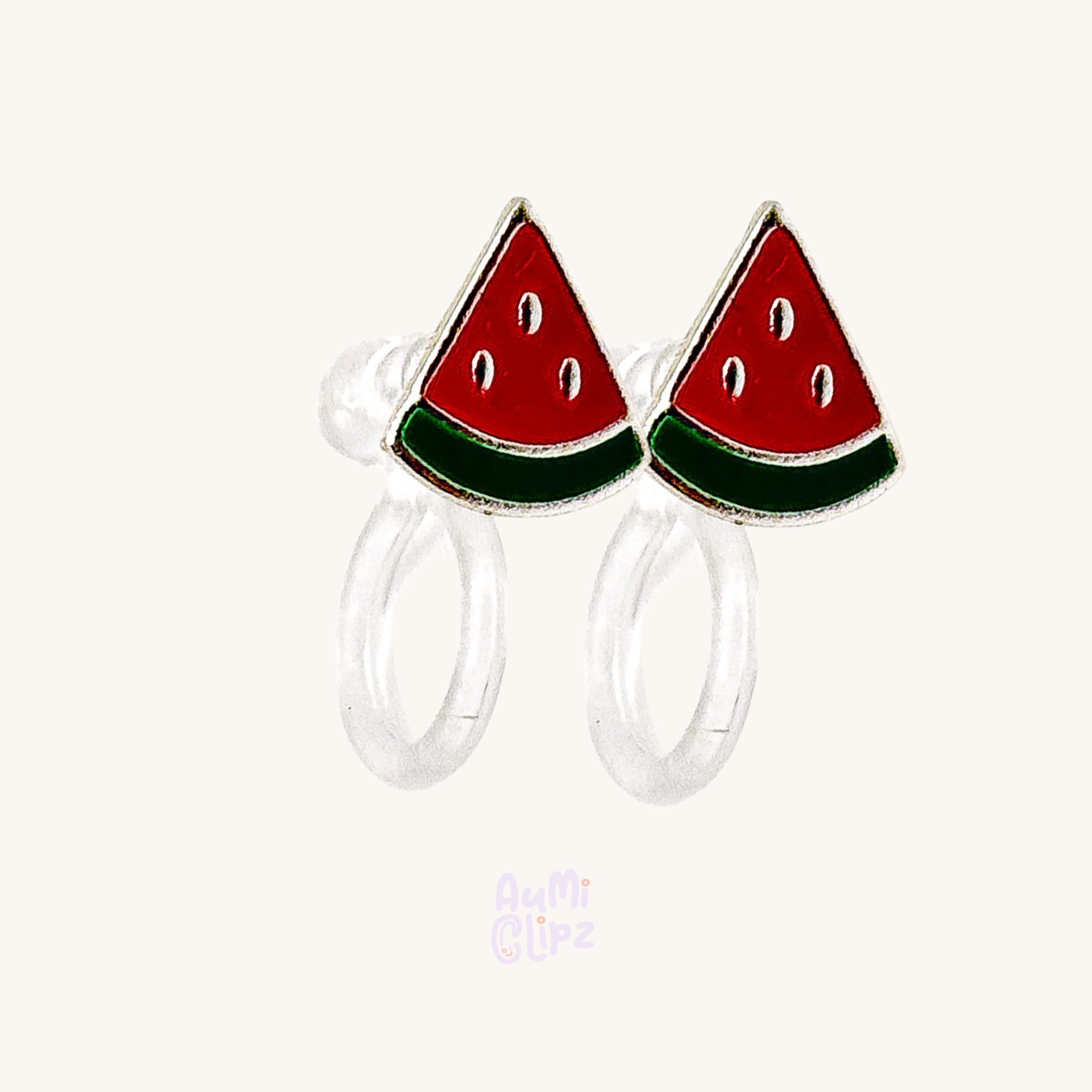 Watermelon ear clips for children - Painless without ear piercing