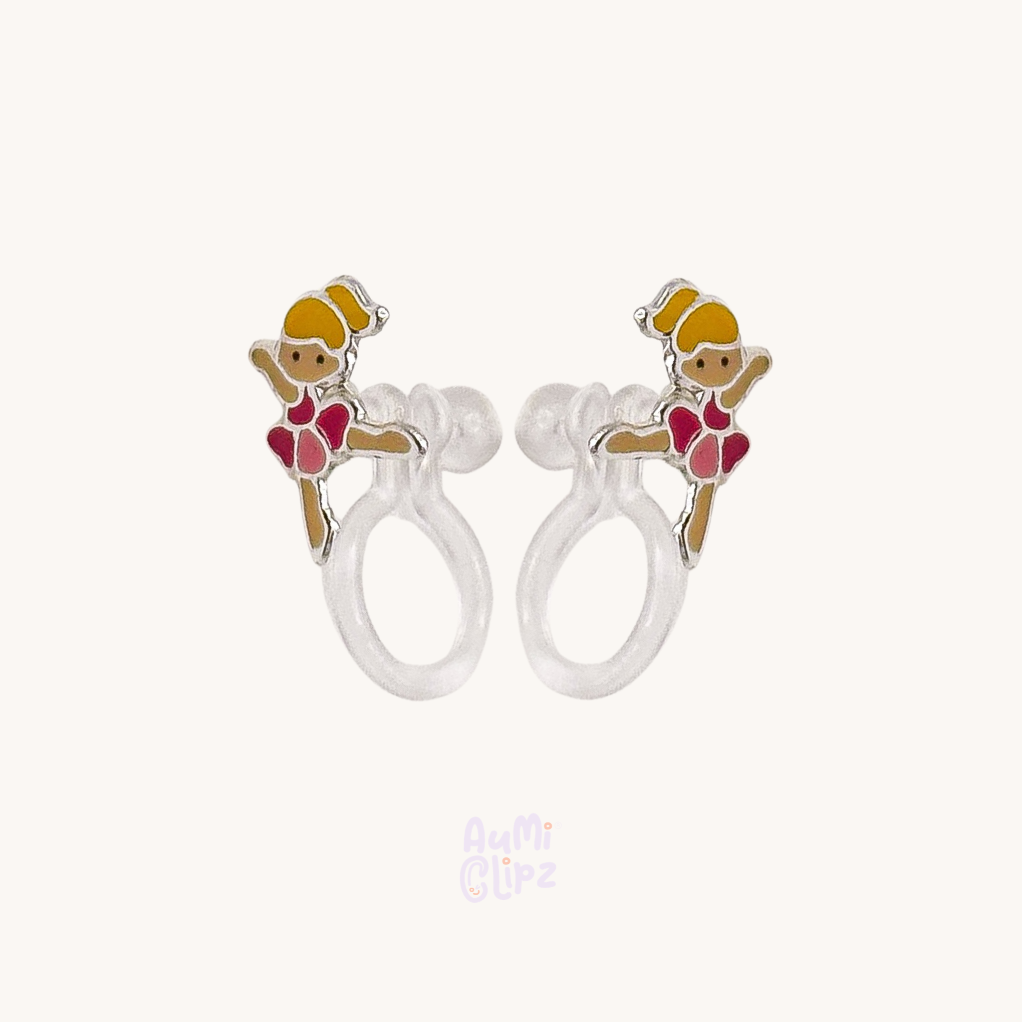 Ballerina ear clips for children - Painless without ear piercing