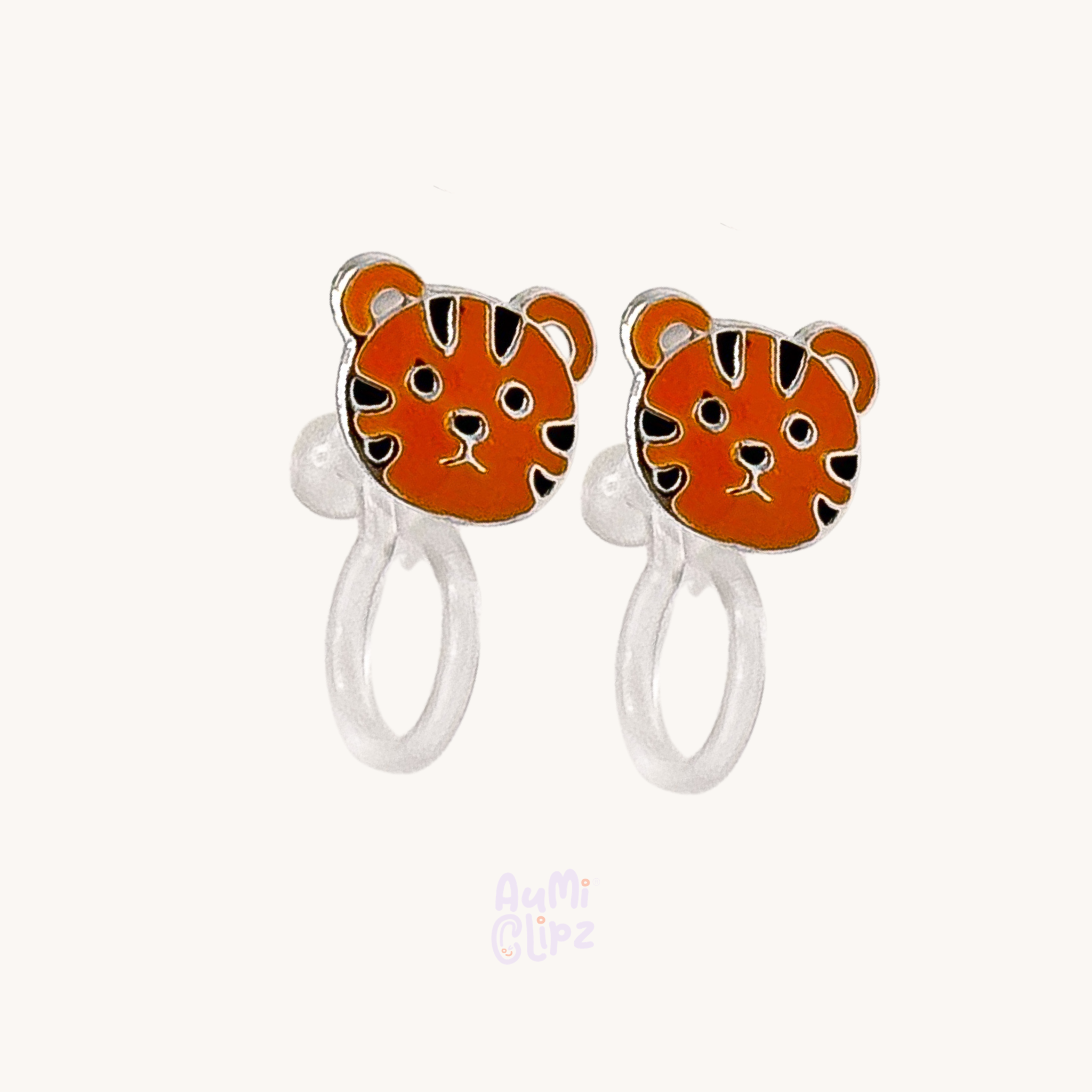 Tiger Ohrclips für Kinder – Schmerzfrei ohne Ohrlöcher
