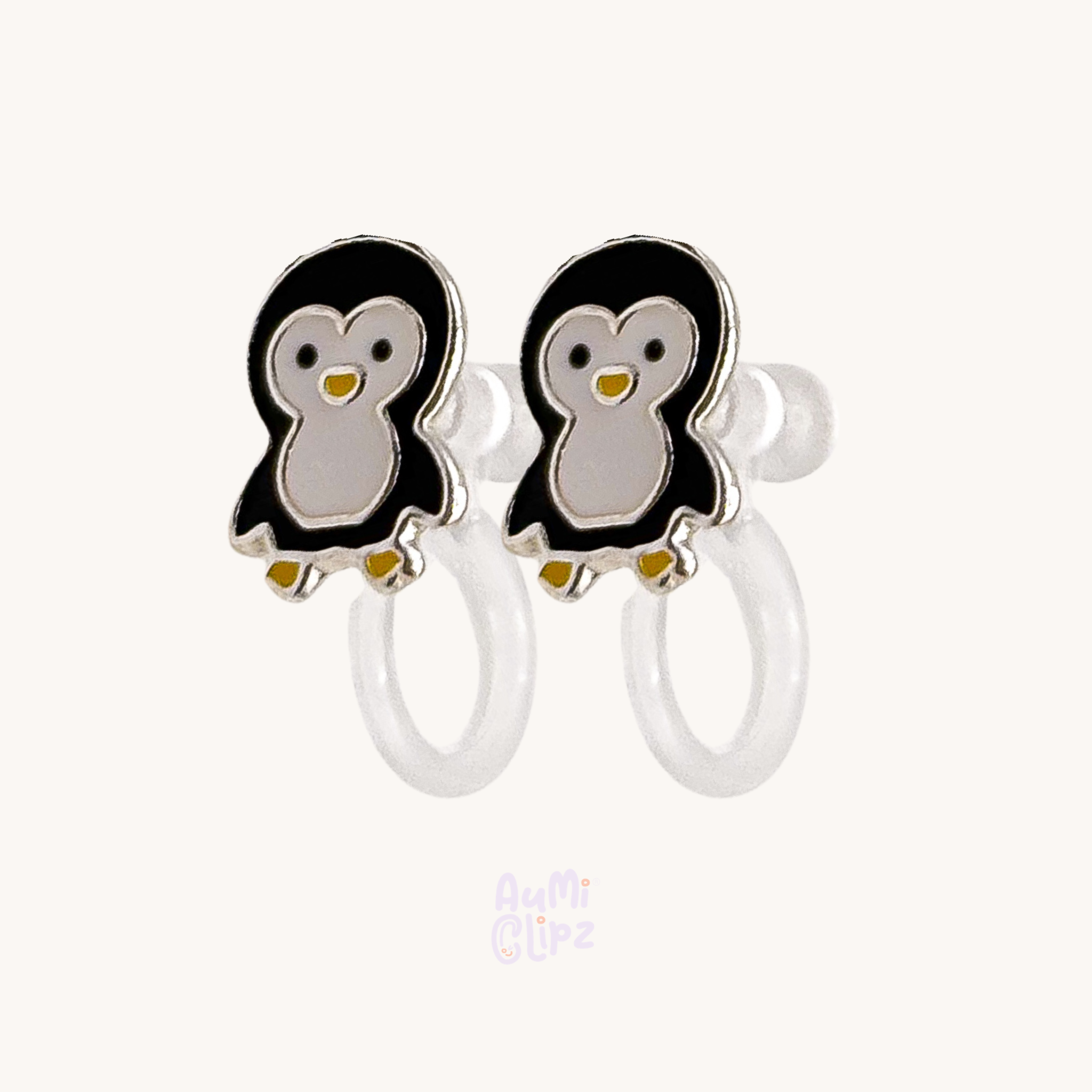 Penguin ear clips for children – Painless without ear piercing