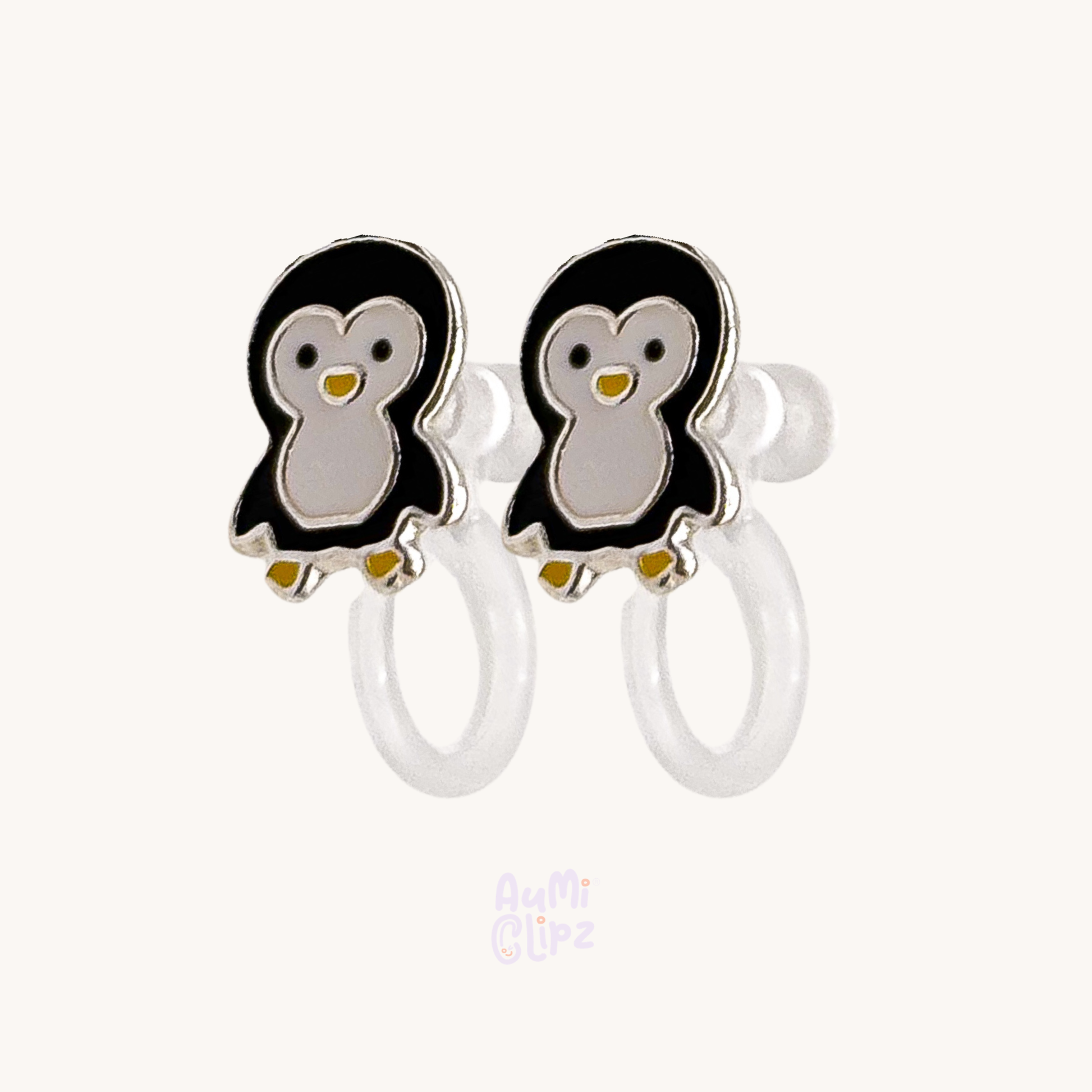 Penguin ear clips for children – Painless without ear piercing