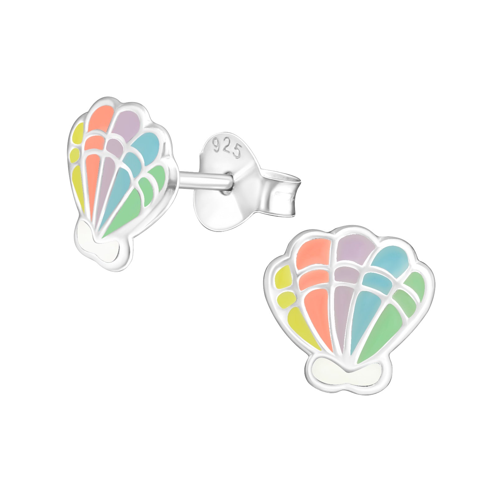 Pastel shell ear clips for children – Painless without ear piercing