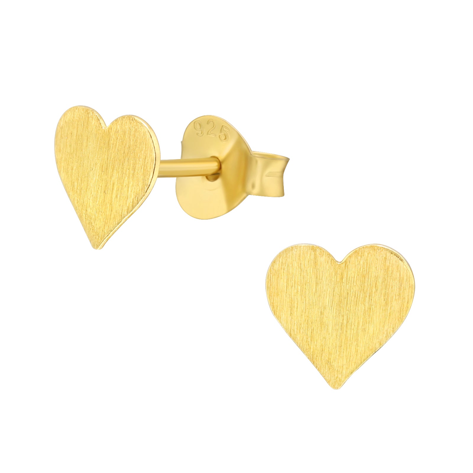Heart-shaped ear clips made of 925 sterling silver for children – Painless without ear piercings