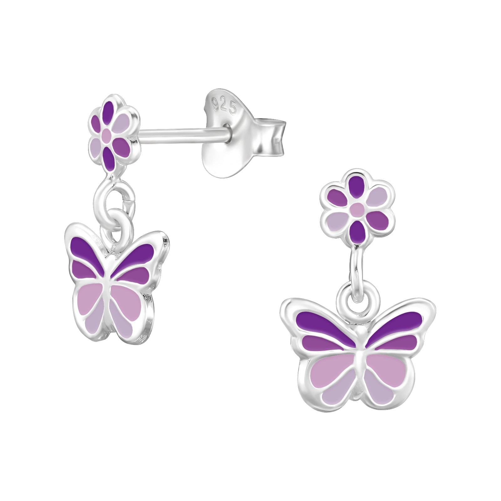Hanging butterfly ear clips for children – Painless without ear piercing