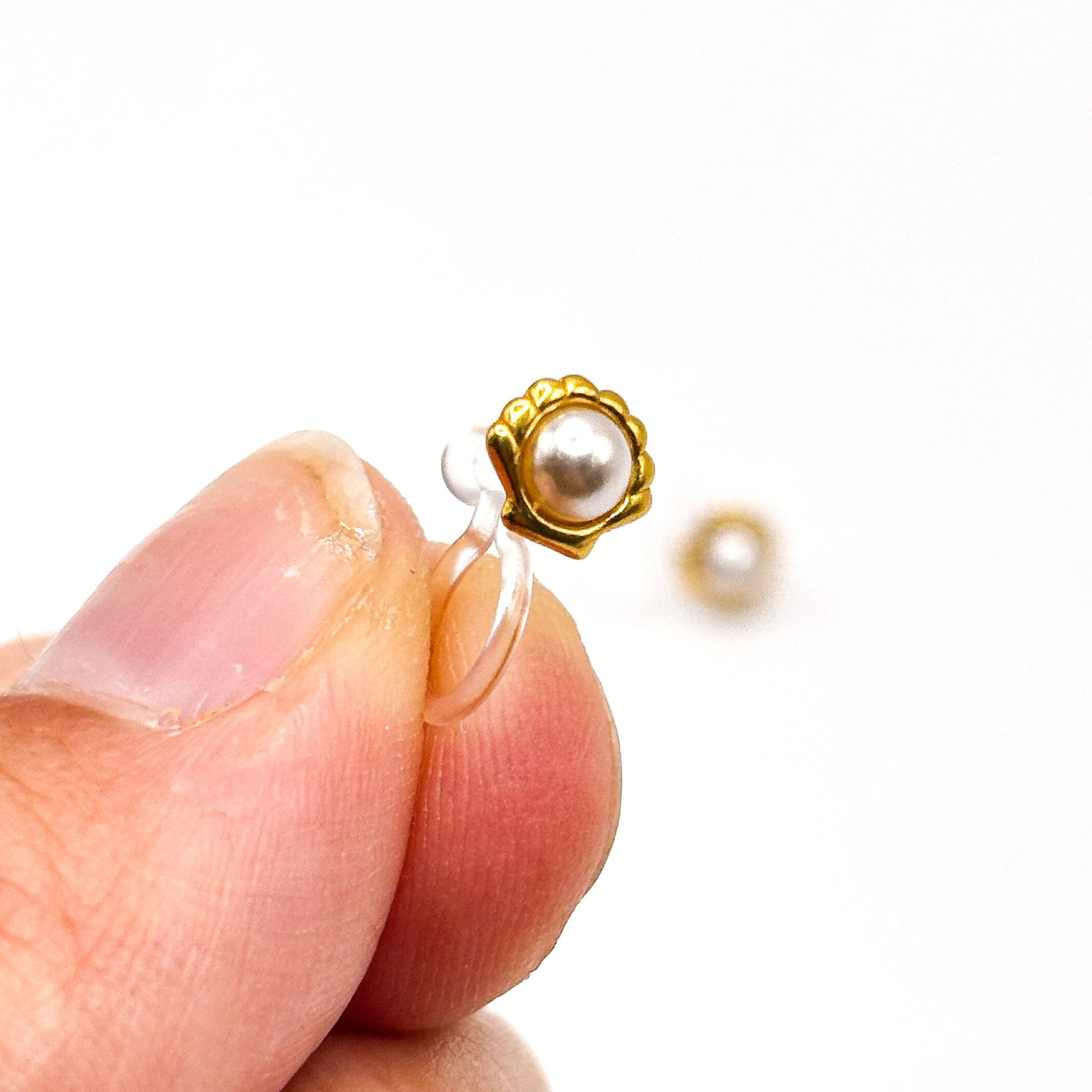 Pearl Shell – Muschel Perlen Ohrclips ohne Ohrlöcher