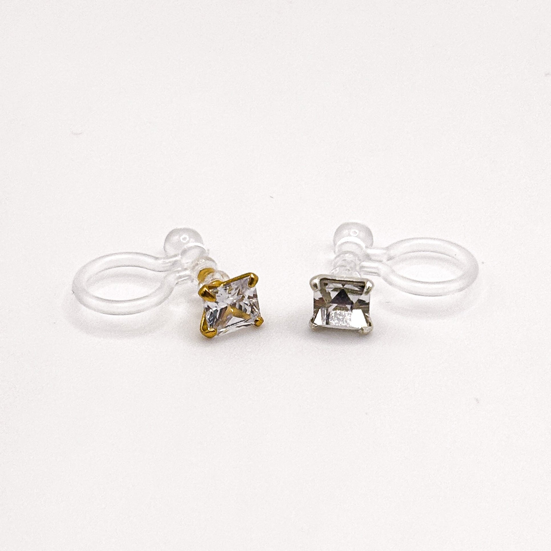 Crystal Solitaire – Zirkonia Ohrclips ohne Ohrlöcher