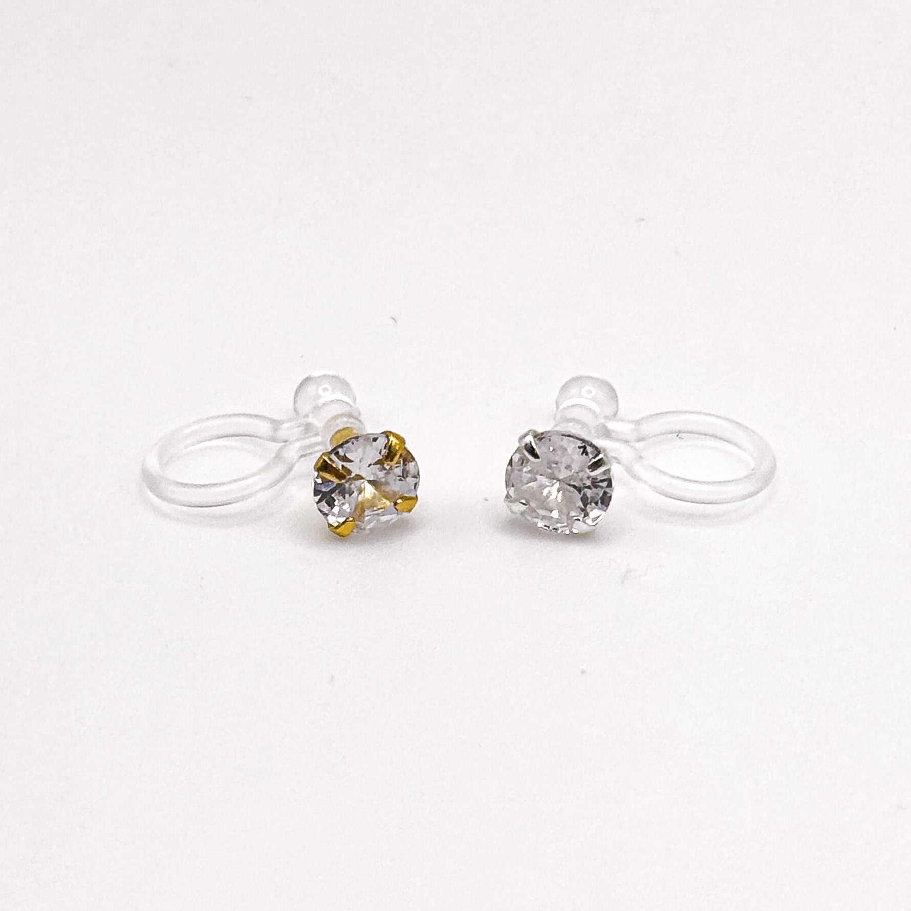 Crystal Solitaire – Zirkonia Ohrclips ohne Ohrlöcher