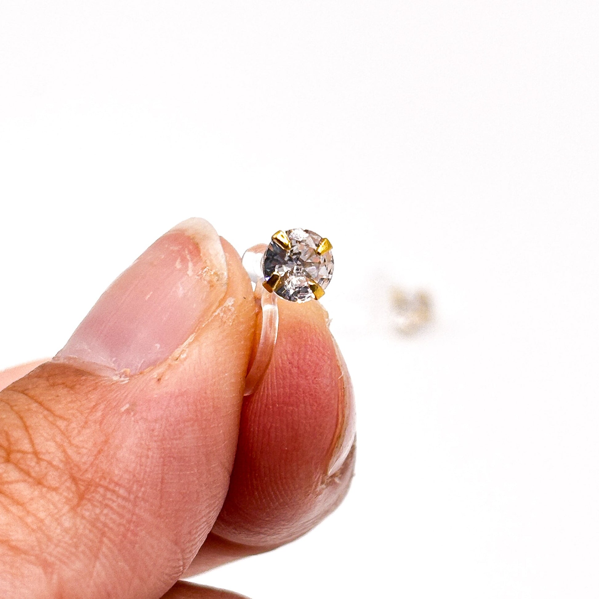 Crystal Solitaire – Zirkonia Ohrclips ohne Ohrlöcher