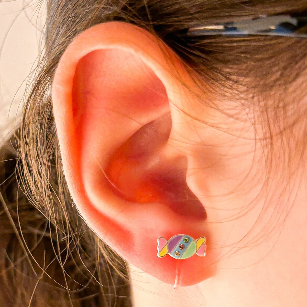 Candy-shaped ear clips for children - Painless without ear piercings