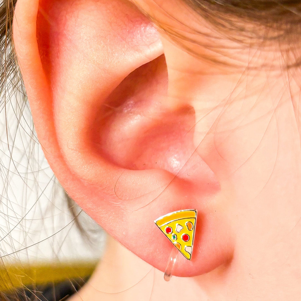 Pizza Ohrclips für Kinder - Schmerzfrei ohne Ohrlöcher