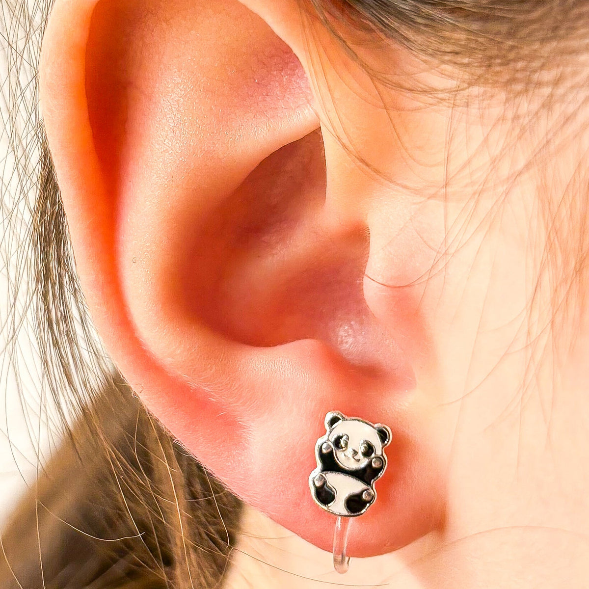 Panda ear clips for children – Painless without ear piercings