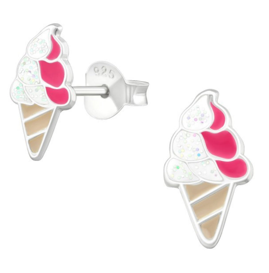 Soft serve ice cream ear clips for children - Painless without ear piercings