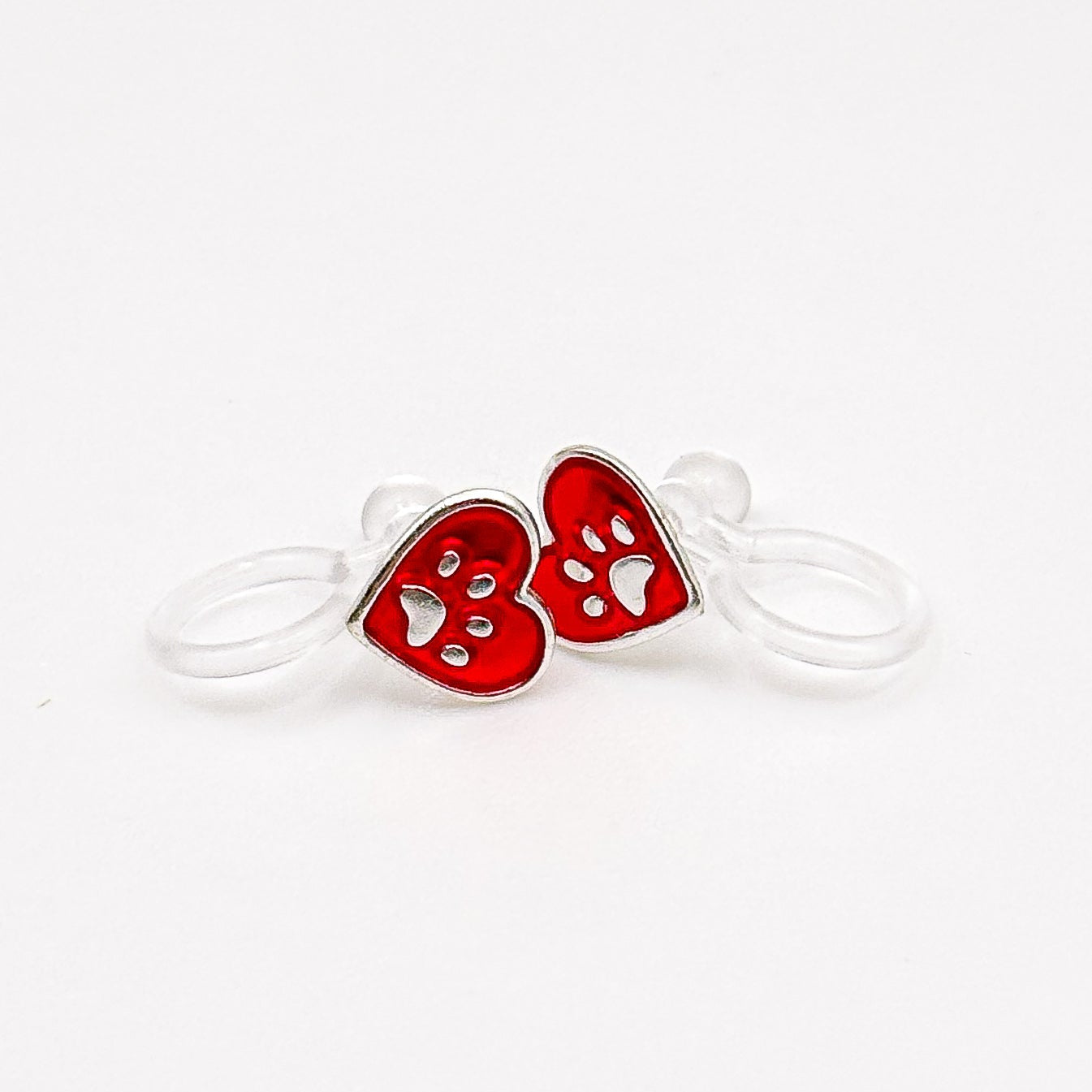 Paw Heart Ear Clips for Children – Painless without Ear Piercing