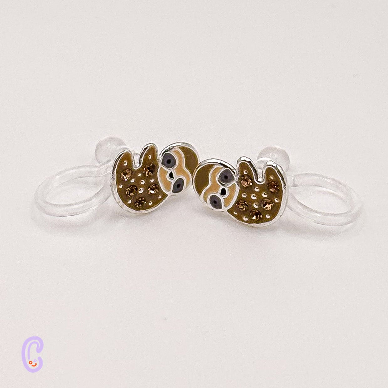 Sloth ear clips for children – Painless without ear piercing