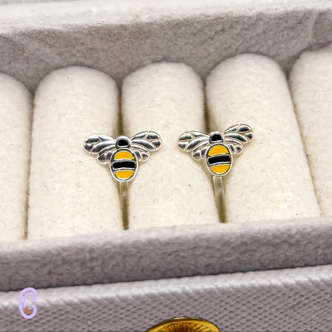 Bienen Ohrclips Gelb für Kinder – Schmerzfrei ohne Ohrlöcher