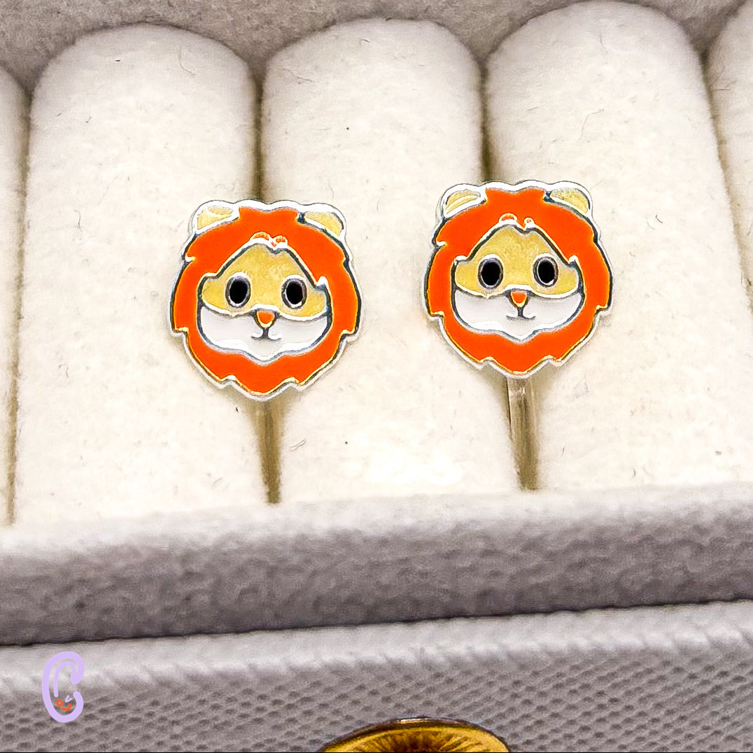 Lion ear clips for children – Painless without ear piercings