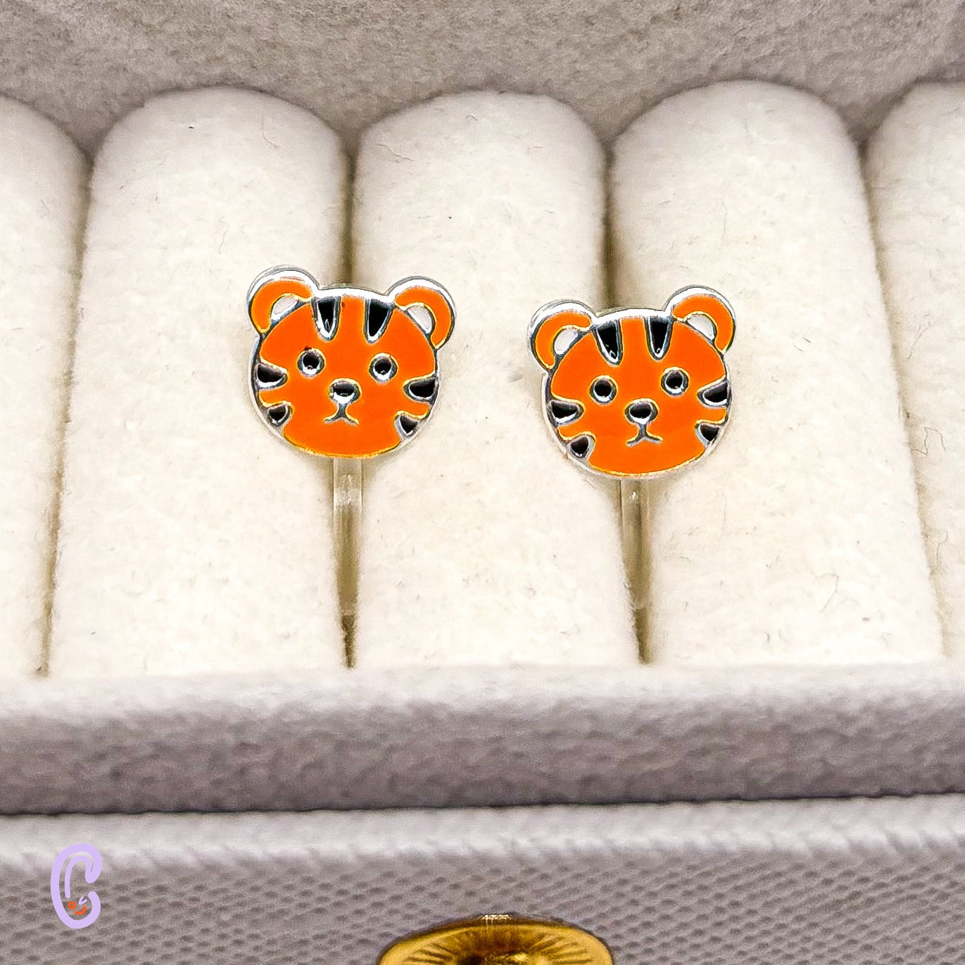 Tiger ear clips for children – Painless without ear piercings