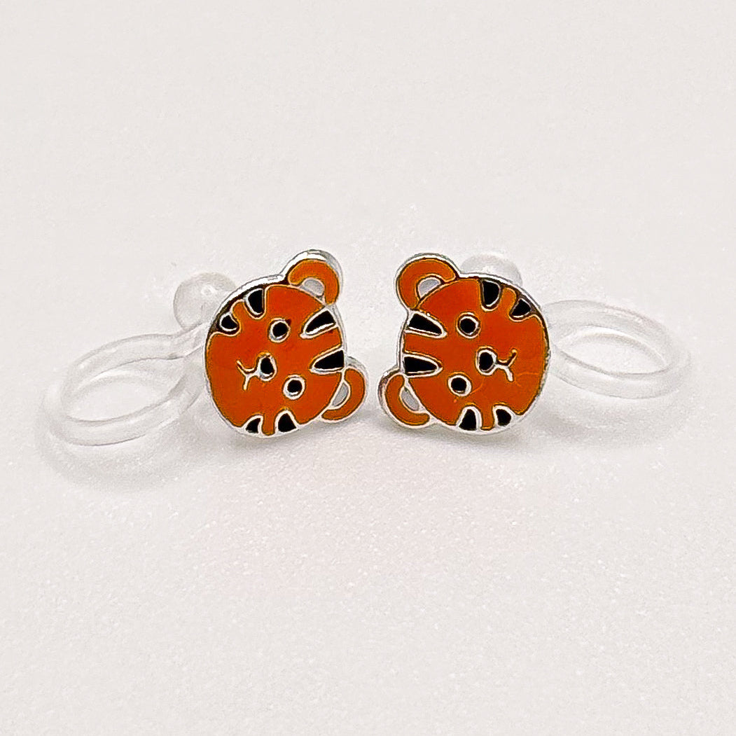 Tiger ear clips for children – Painless without ear piercings