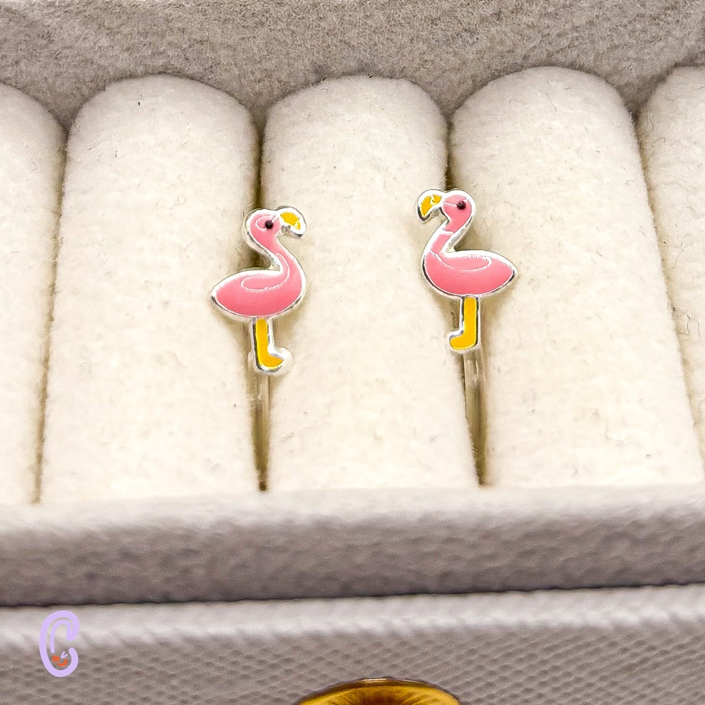 Flamingo ear clips for children – Painless without ear piercings