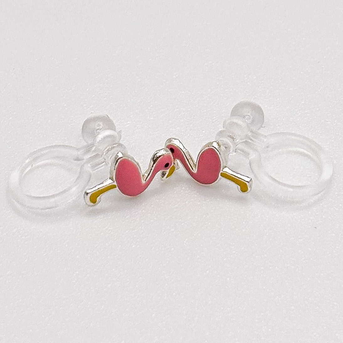 Flamingo ear clips for children – Painless without ear piercings