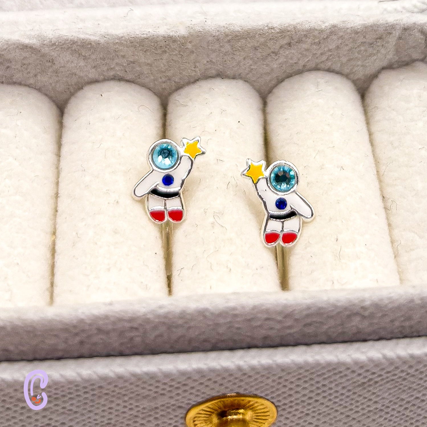 Astronaut ear clips for children - Painless without ear piercings