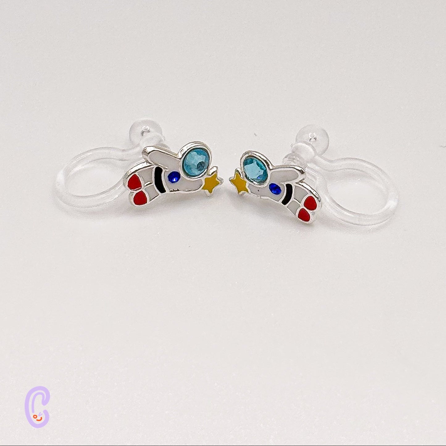 Astronaut ear clips for children - Painless without ear piercings