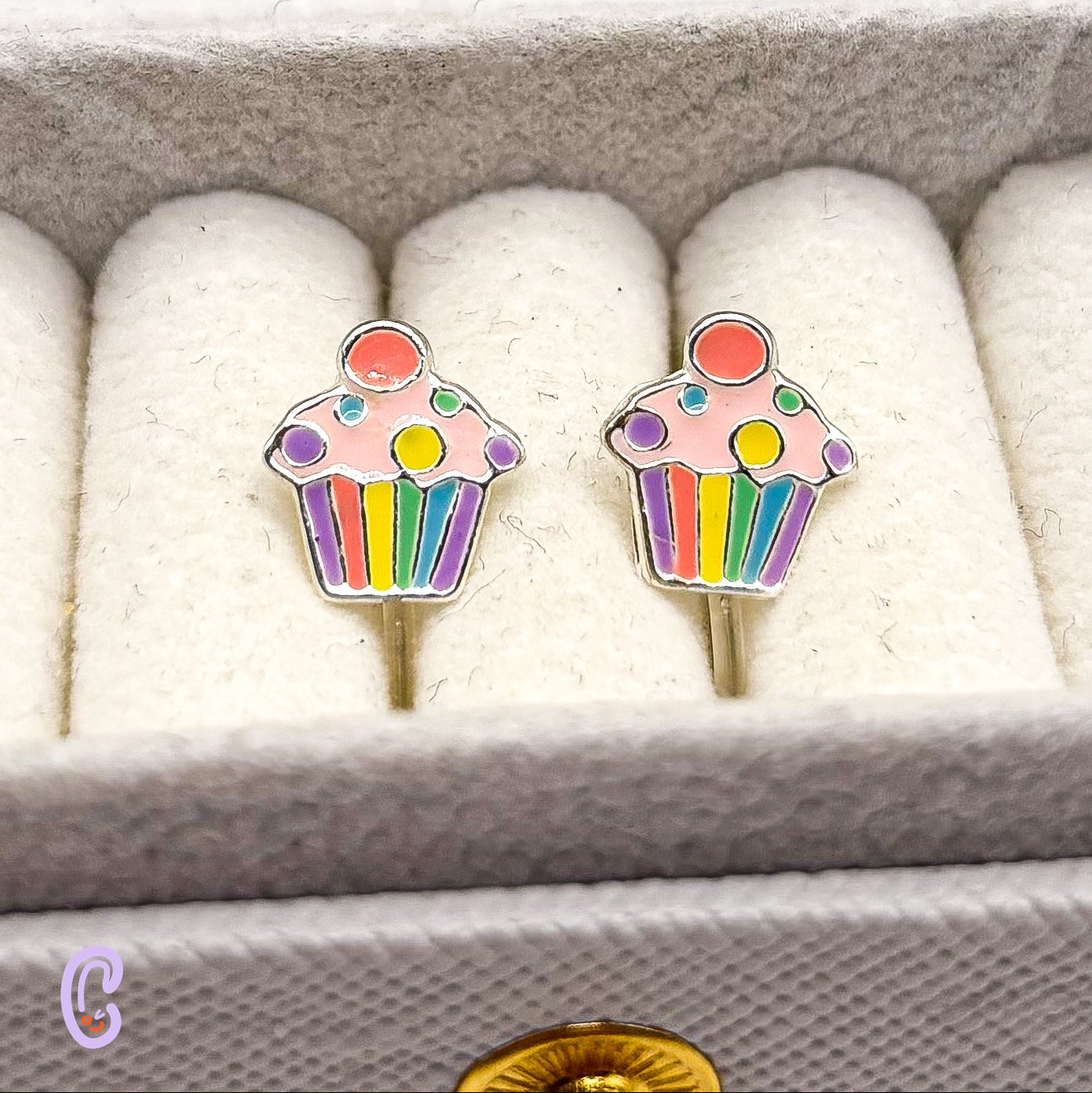 Muffin Pastel Clip-On Earrings for Children - Painless without Ear Piercing