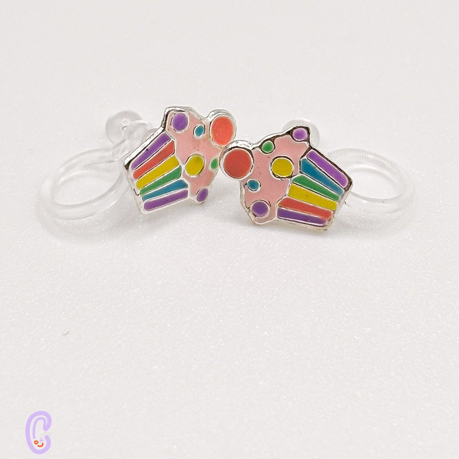Muffin Pastel Clip-On Earrings for Children - Painless without Ear Piercing