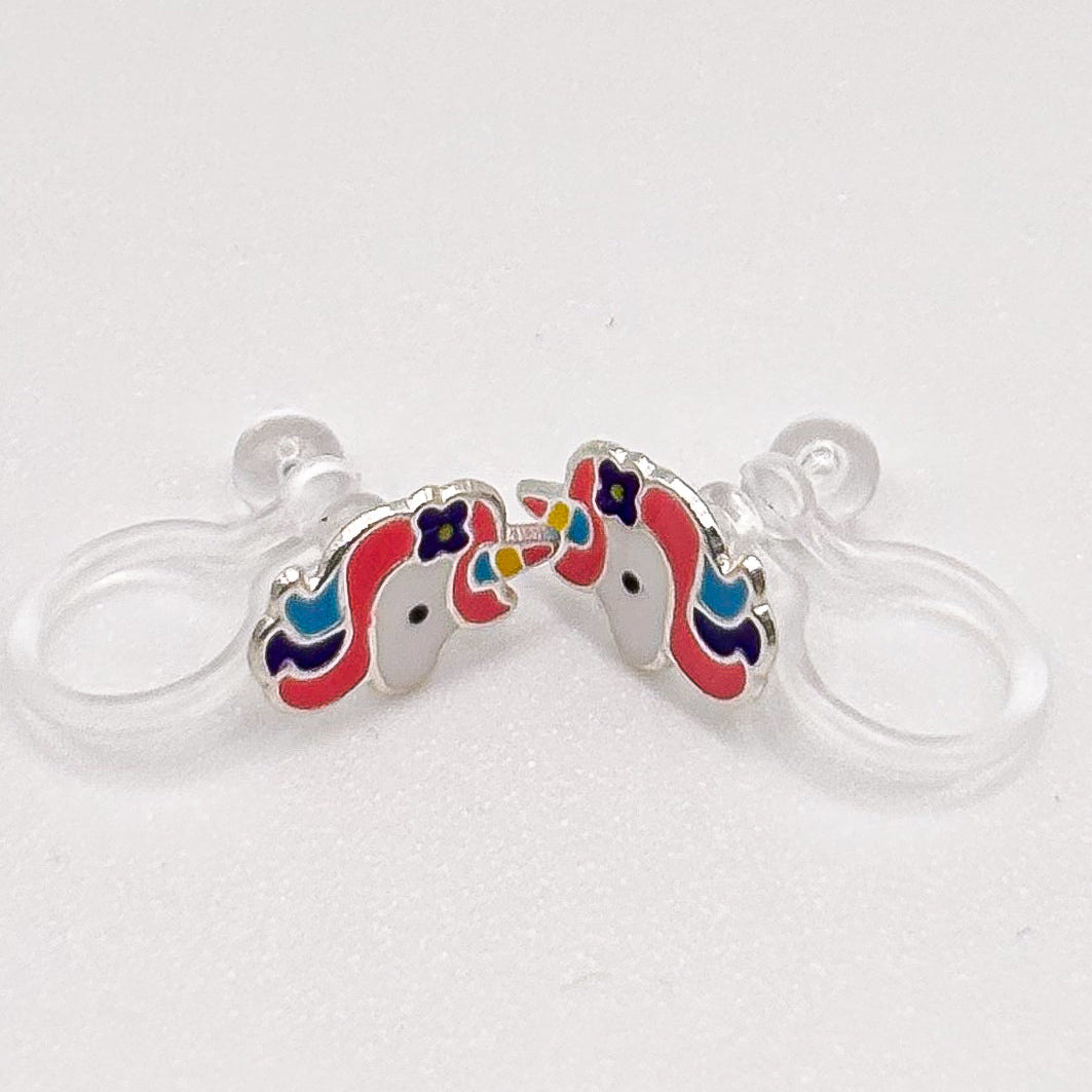 Beauty Einhorn Ohrclips  für Kinder – Schmerzfrei ohne Ohrlöcher