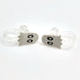Glitzer Geist Ohrclips mit transparentem Clip