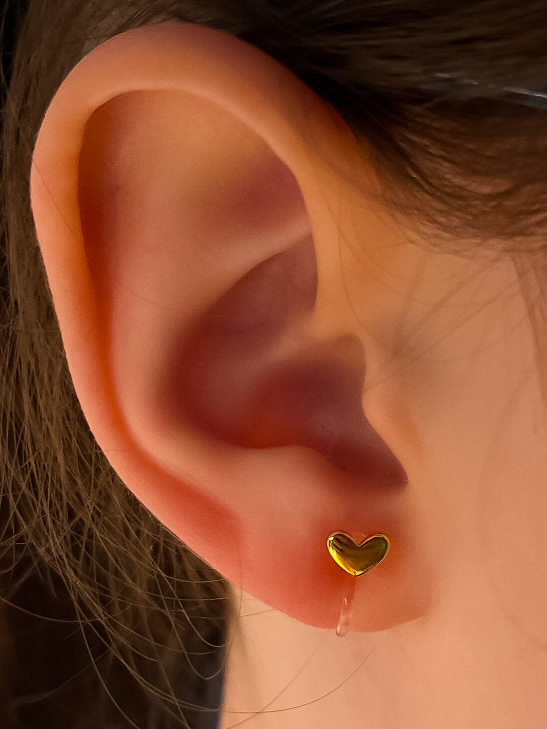 Ohrclips Kinder Herz,Herz Ohrclips in gold oder silber für Kinder,Ohrringe ohne Ohrlöcher,schmerzfreie Ohrringe,erste Ohrringe,Geschenk Kind