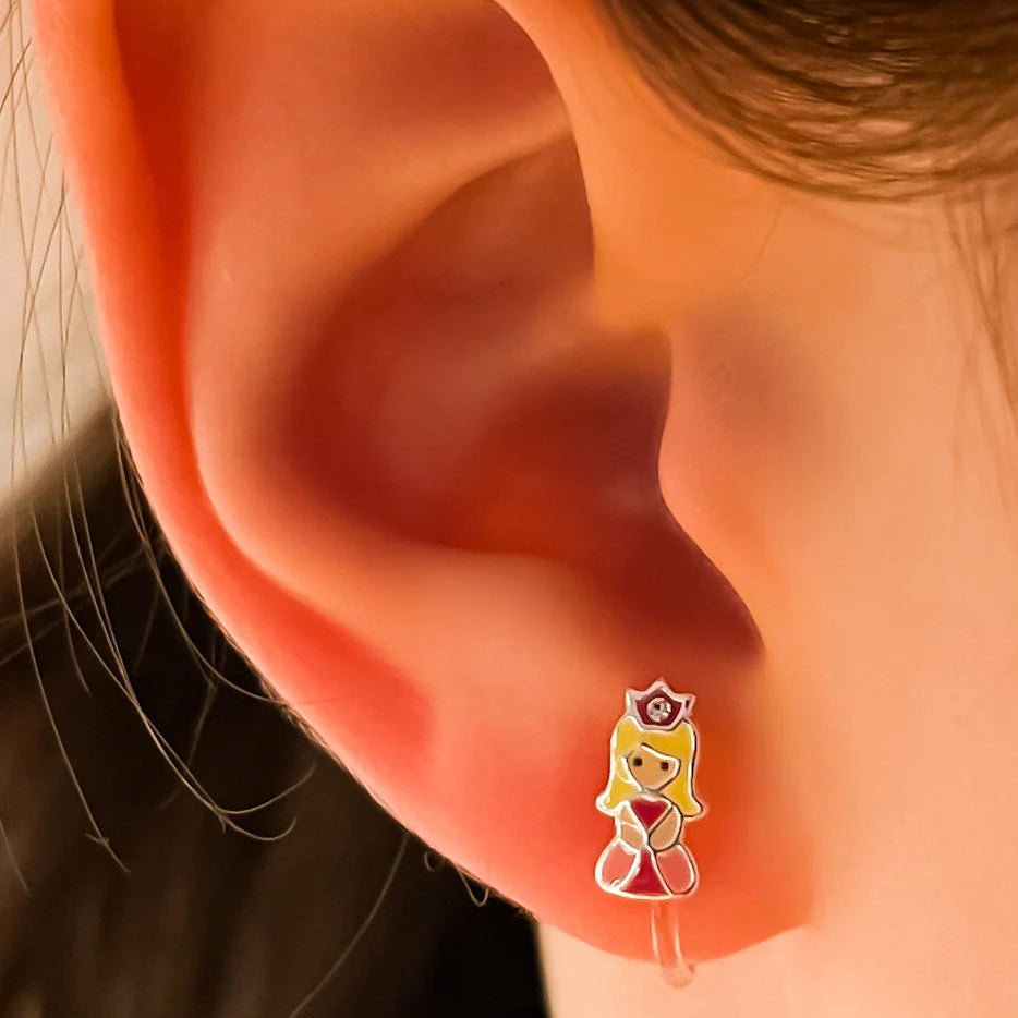Prinzessinnen Ohrclips für Kinder - Schmerzfrei ohne Ohrlöcher