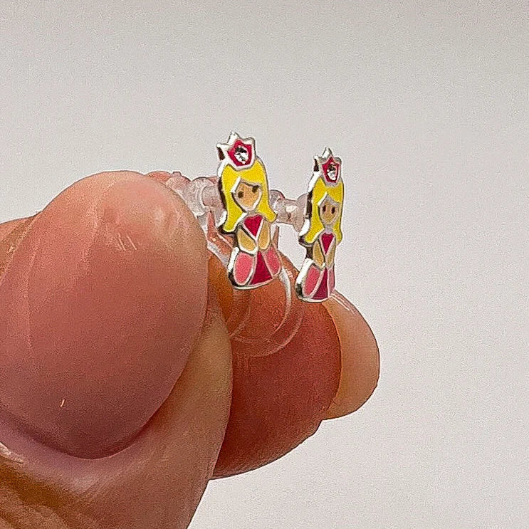 Prinzessinnen Ohrclips für Kinder - Schmerzfrei ohne Ohrlöcher