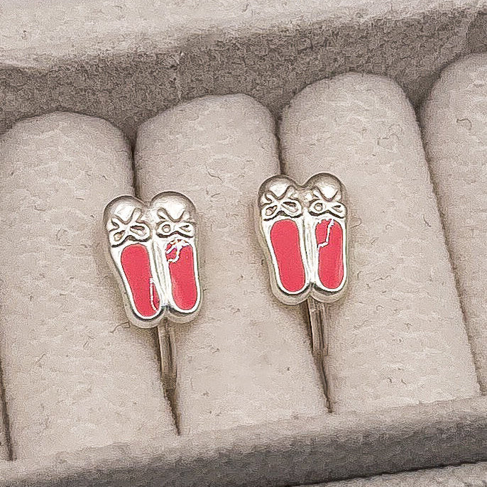 Ballerina Shoe Ear Clips for Children - Painless without Ear Piercing